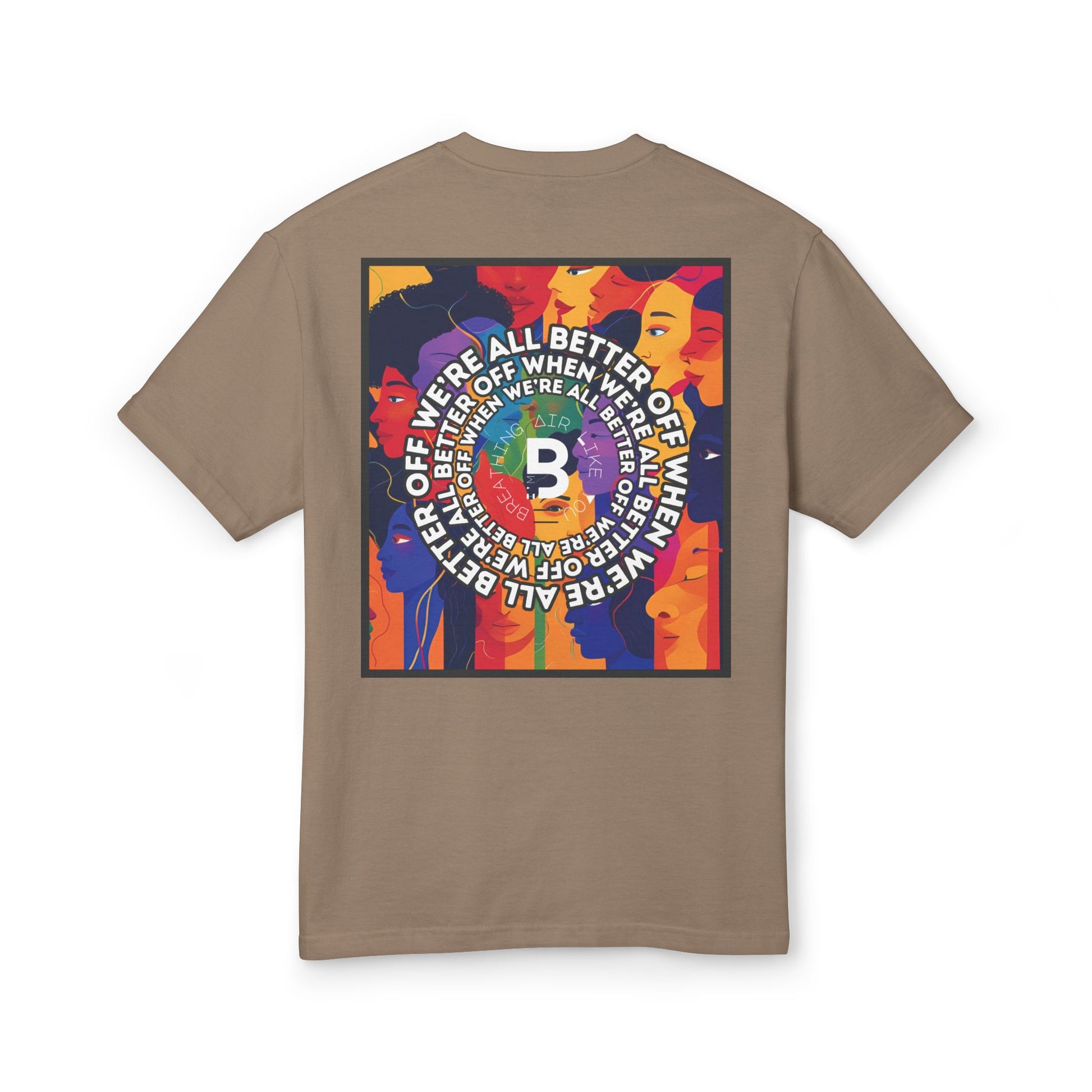 We're All Better Off tee - back view